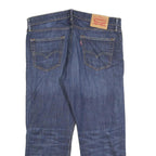 LEVI'S 504 Mens Jeans Blue Regular Straight Denim Medium W34 L25 Classic Fit Zip