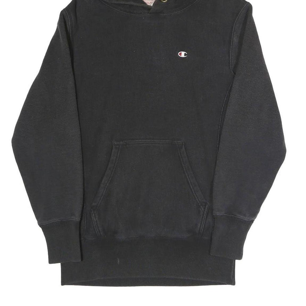 CHAMPION REVERSE WEAVE Mens Black Hoodie S Cotton Blend Pullover Casual