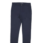 TOMMY HILFIGER Womens Polyester Blend Navy Slim Skinny Trousers W26 L30 Stylish