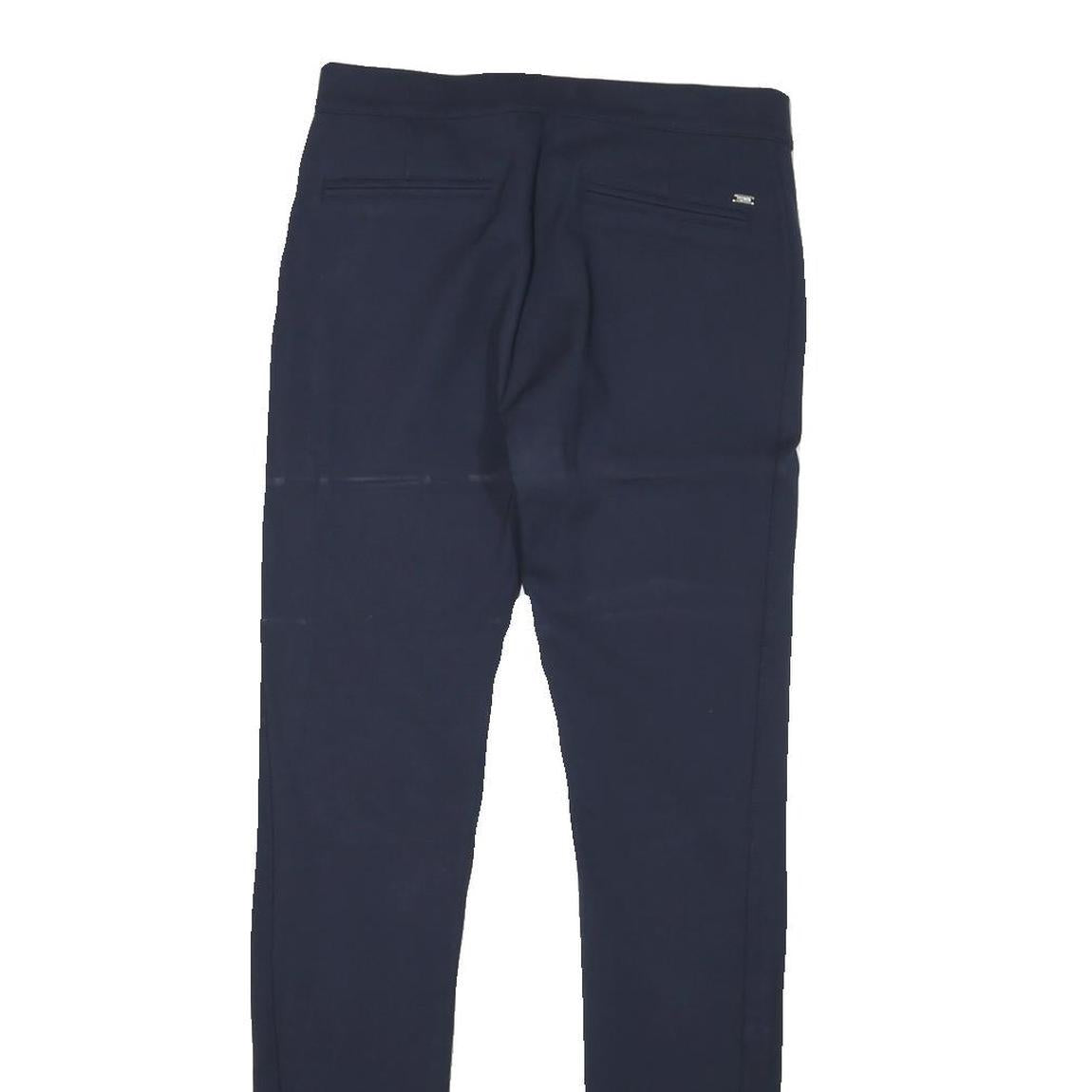 TOMMY HILFIGER Womens Polyester Blend Navy Slim Skinny Trousers W26 L30 Stylish