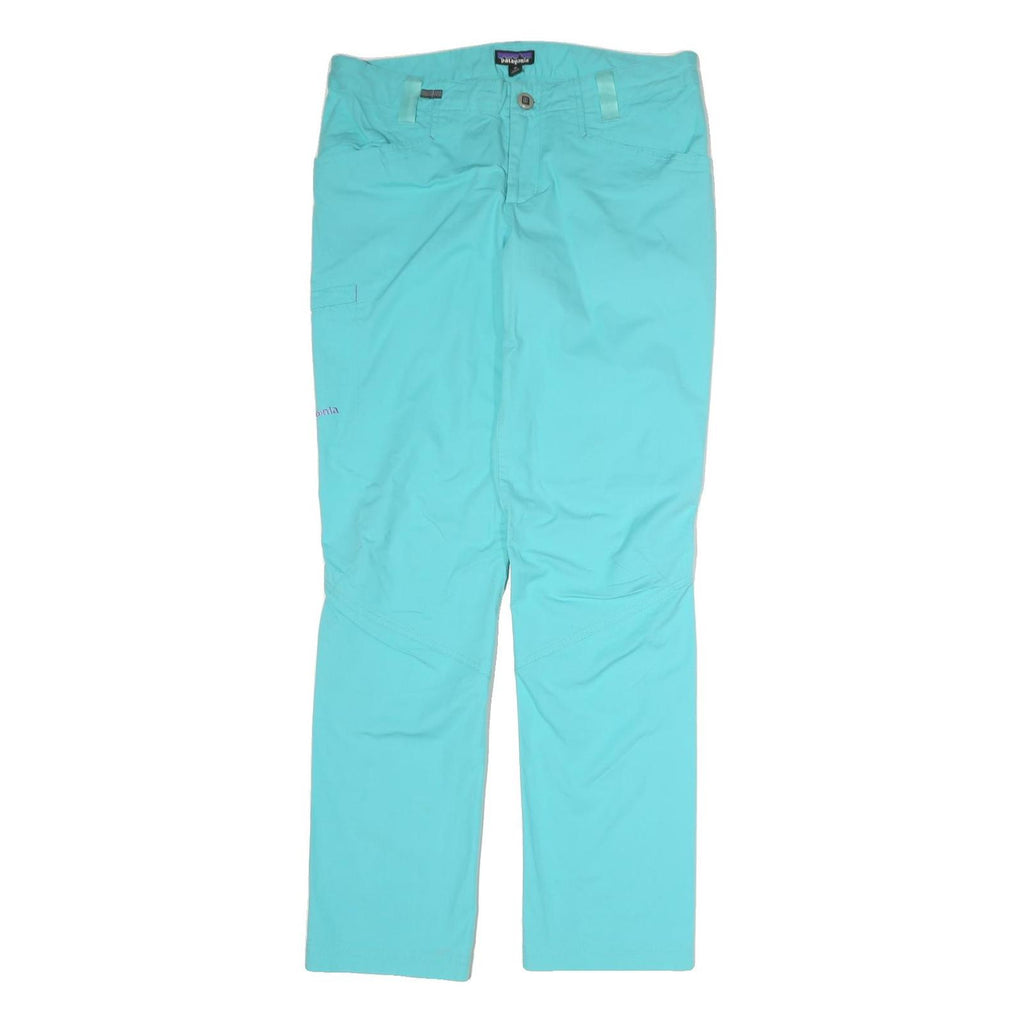 PATAGONIA Womens Cotton Blend Blue Regular Straight Trousers W34 L32 Outdoor