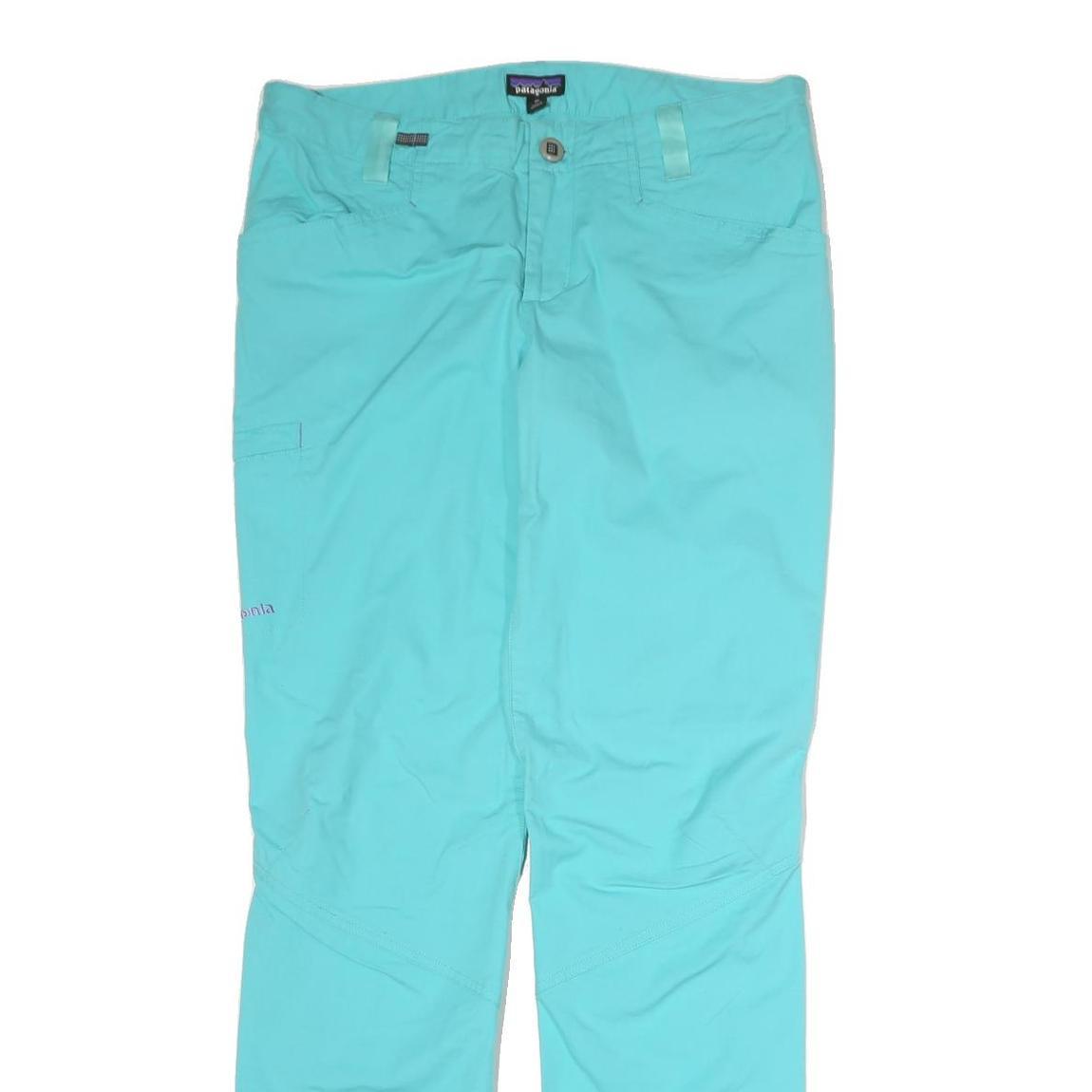 PATAGONIA Womens Cotton Blend Blue Regular Straight Trousers W34 L32 Outdoor