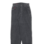 SEATTLE BLUES Womens Regular Fit Black Cotton Blend Trousers W26 L32 Casual