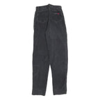 SEATTLE BLUES Womens Regular Fit Black Cotton Blend Trousers W26 L32 Casual