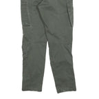 ENGELBERT STRAUSS Boys Cotton Blend Slim Cargo Trousers Green W25 L28 Practical
