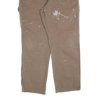 DICKIES Mens Cotton Blend Brown Regular Straight Trousers W40 L32 Workwear