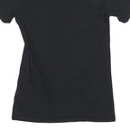 NIKE Womens Black & White Graphic T-Shirt S Short Sleeve V-Neck Logo Print