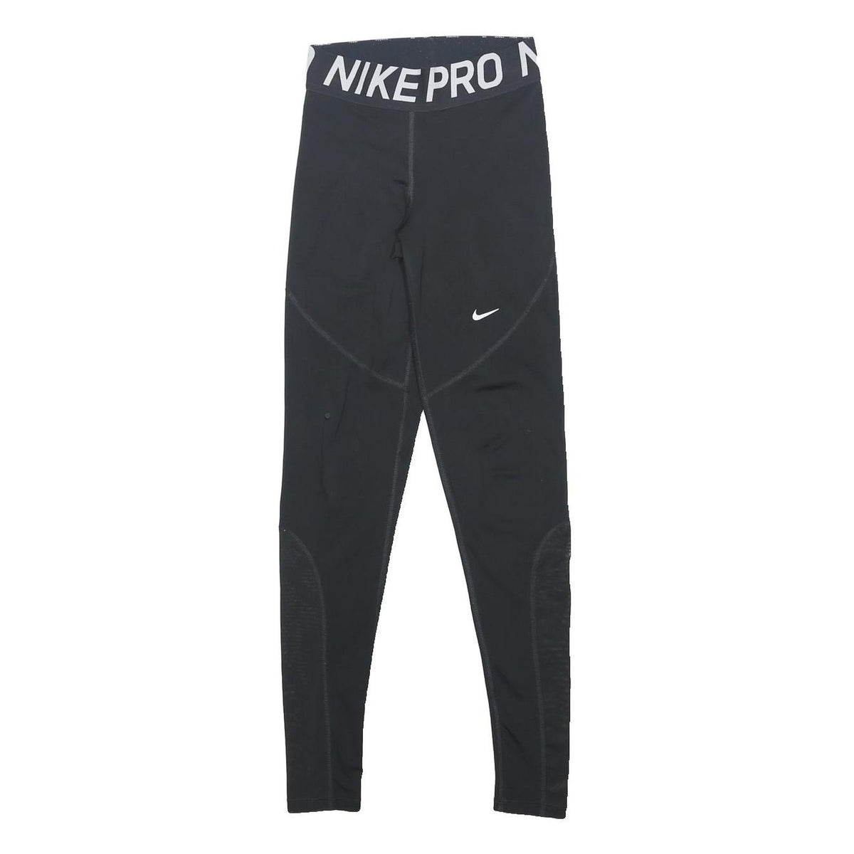 NIKE Womens Black Slim Tapered Leggings XS W21 L27 Nike Pro Fitness Activewear
