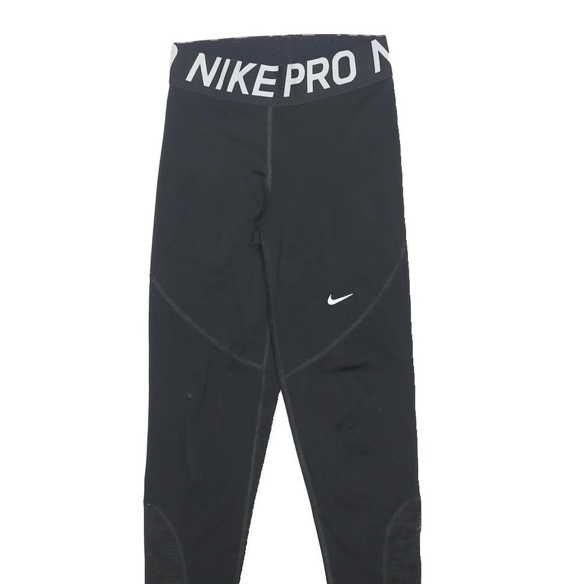 NIKE Womens Black Slim Tapered Leggings XS W21 L27 Nike Pro Fitness Activewear
