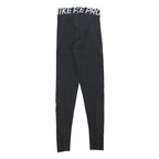 NIKE Womens Black Slim Tapered Leggings XS W21 L27 Nike Pro Fitness Activewear