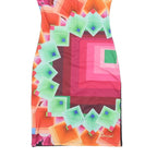 DESIGUAL Womens Multicolour Abstract Print Sleeveless Shift Dress Polyester XS
