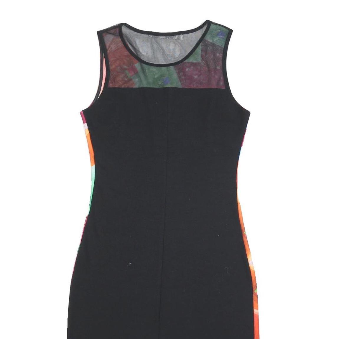 DESIGUAL Womens Multicolour Abstract Print Sleeveless Shift Dress Polyester XS