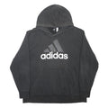 ADIDAS Mens Black Hoodie 3XL Cotton Blend Pullover Large Logo Sportswear