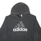 ADIDAS Mens Black Hoodie 3XL Cotton Blend Pullover Large Logo Sportswear