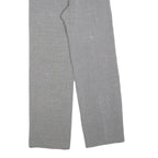 FINAL STAGE Womens Grey Regular Fit Straight Trousers W24 L30 Smart Casual