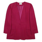 PENDLETON Womens Red Wool Button Jacket L Plain Elegant Classic Outerwear