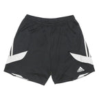 ADIDAS Mens Shorts Black & White Sports Athletic M W26 Polyester Blend