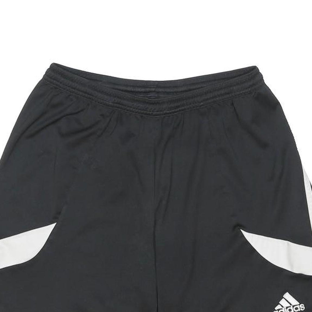 ADIDAS Mens Shorts Black & White Sports Athletic M W26 Polyester Blend