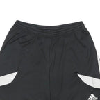 ADIDAS Mens Shorts Black & White Sports Athletic M W26 Polyester Blend