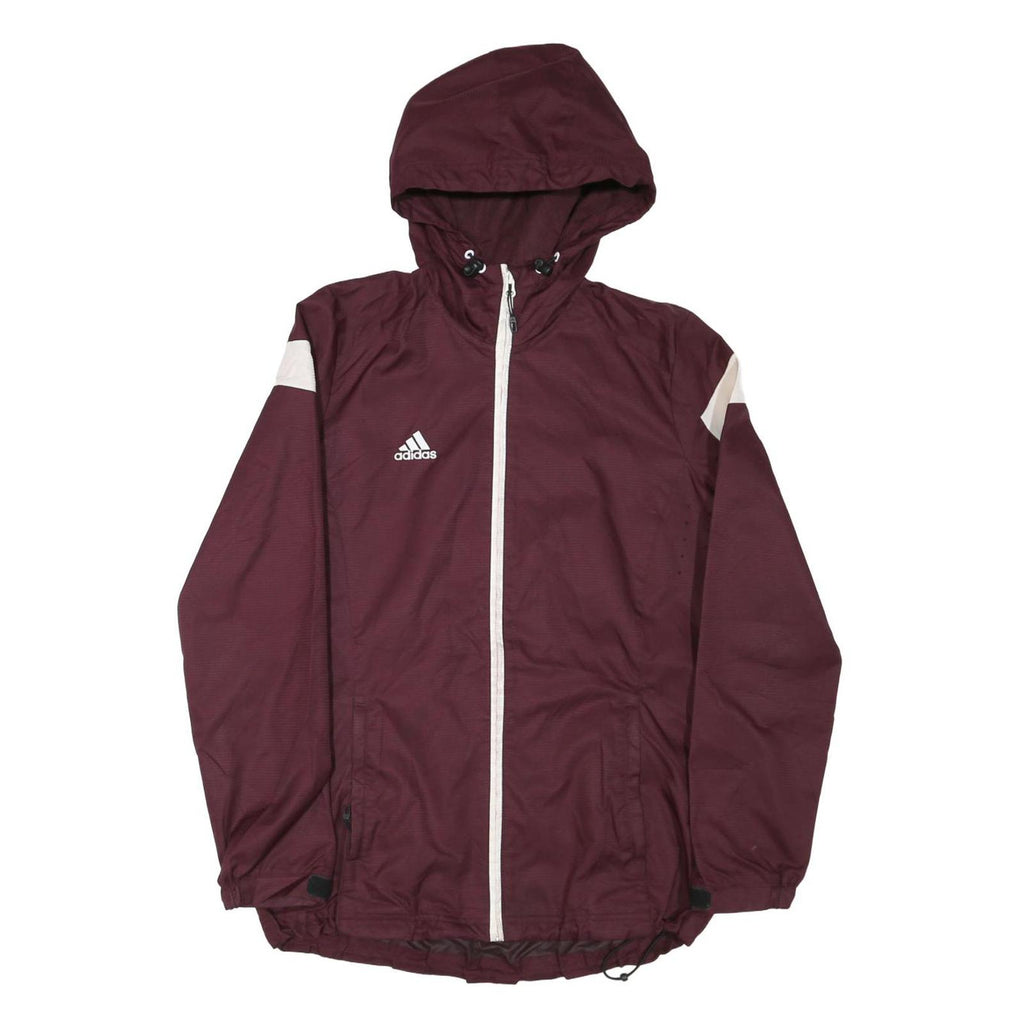 ADIDAS Mens Maroon & White Falcons Windbreaker Jacket M Polyester Blend Zip