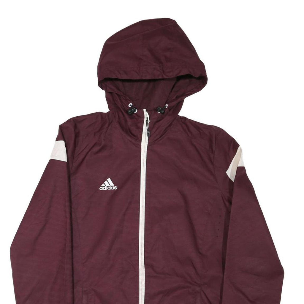ADIDAS Mens Maroon & White Falcons Windbreaker Jacket M Polyester Blend Zip