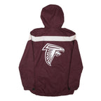 ADIDAS Mens Maroon & White Falcons Windbreaker Jacket M Polyester Blend Zip