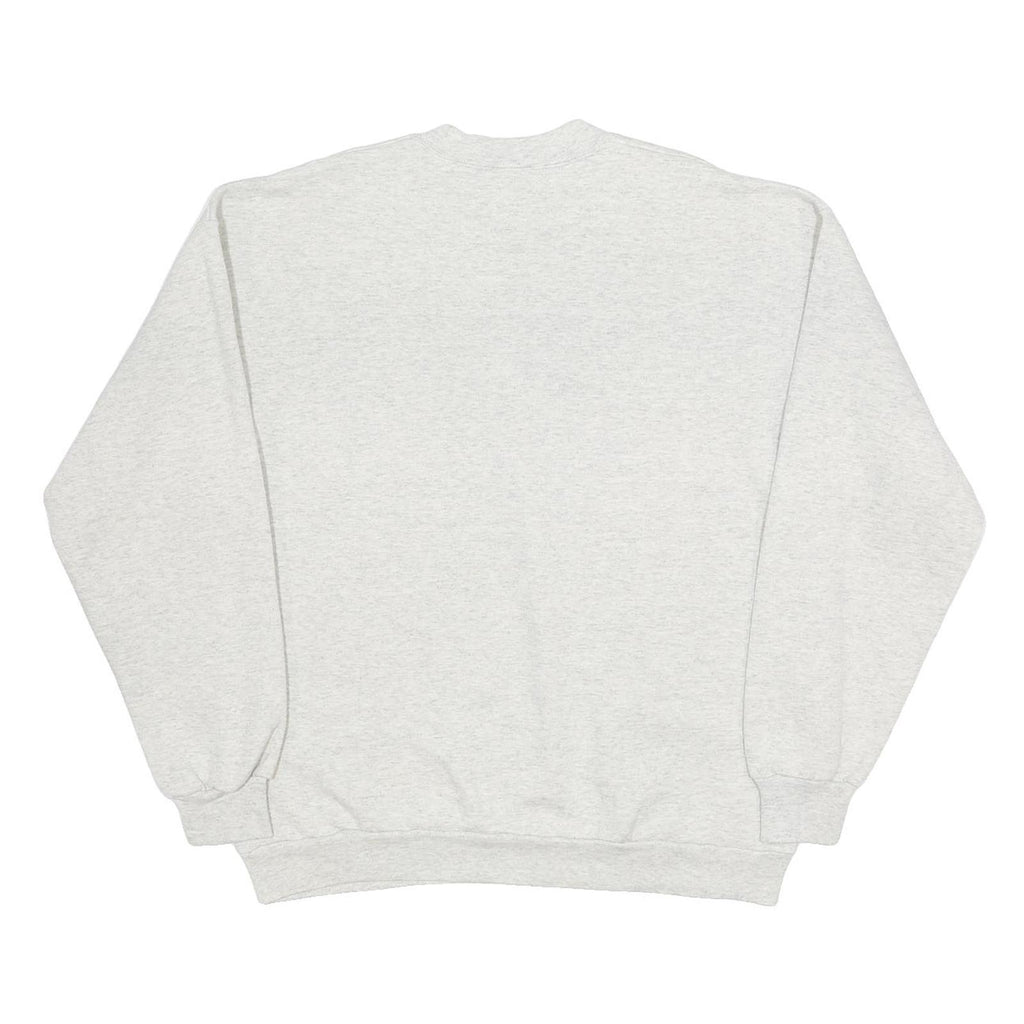 MARATHON Mens Grey Ducks Unlimited Crew Neck L Cotton Blend Logo Sweatshirt