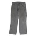DICKIES Mens Cotton Grey Regular Straight Trousers W32 L29 Workwear Durable