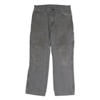 DICKIES Mens Cotton Grey Regular Straight Trousers W32 L29 Workwear Durable