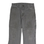 DICKIES Mens Cotton Grey Regular Straight Trousers W32 L29 Workwear Durable