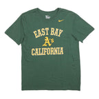NIKE Mens Green East Bay A's California Graphic T-Shirt M Short Sleeve Crew Neck