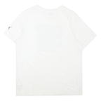 PUMA Mens White Graphic T-Shirt M Short Sleeve Crew Neck Logo Print