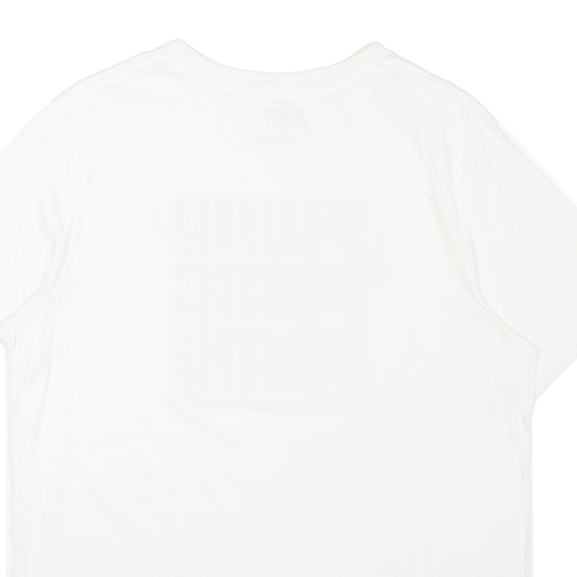 PUMA Mens White Graphic T-Shirt M Short Sleeve Crew Neck Logo Print