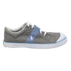POLO RALPH LAUREN Mens Low Top Trainers Grey & Blue Canvas UK 13 Casual