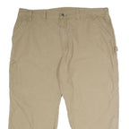 CARHARTT Mens Cotton Beige Loose Straight Trousers W46 L30 Workwear Cargo Casual
