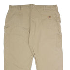 CARHARTT Mens Cotton Beige Loose Straight Trousers W46 L30 Workwear Cargo Casual