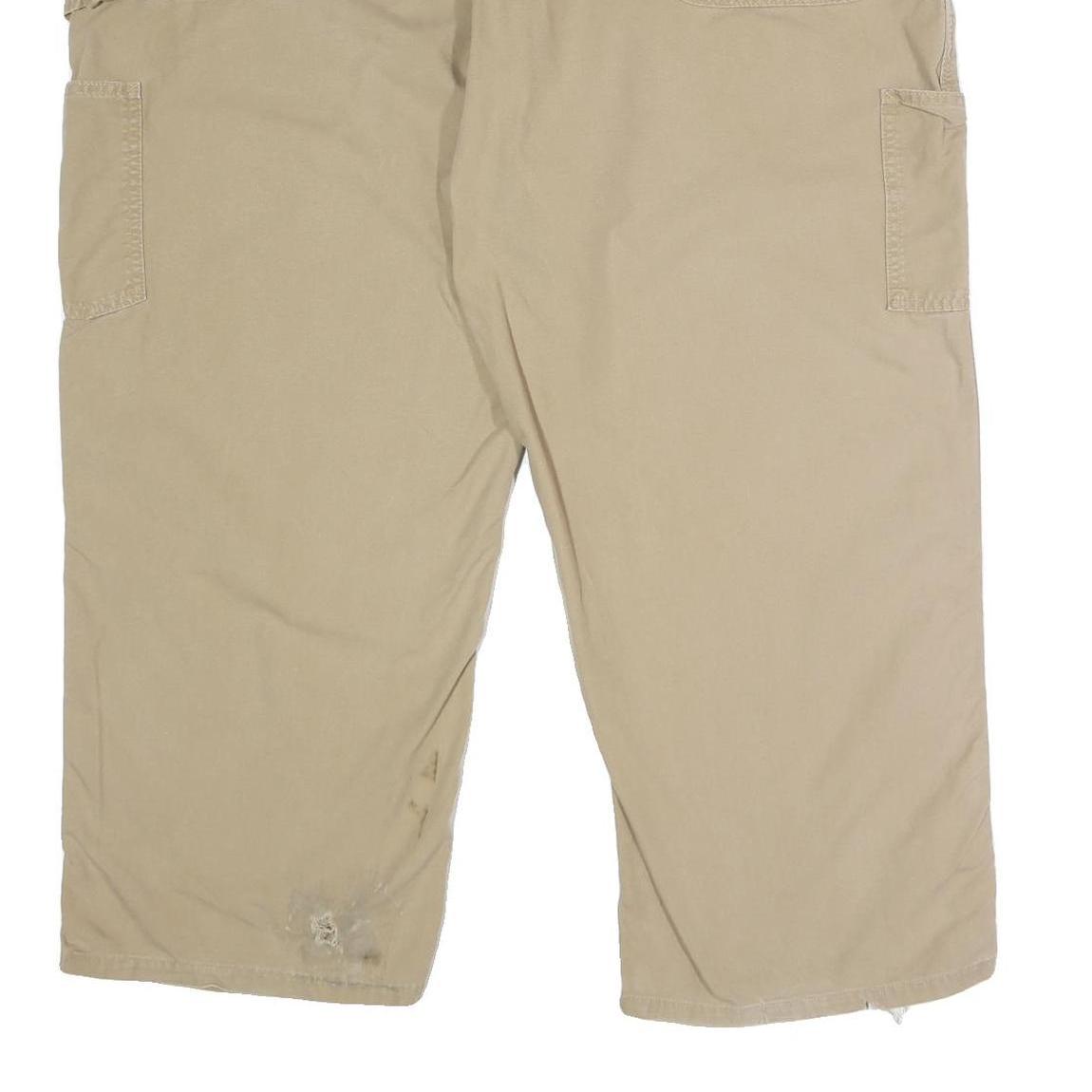 CARHARTT Mens Cotton Beige Loose Straight Trousers W46 L30 Workwear Cargo Casual