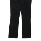 LAUREN RALPH LAUREN Womens Cotton Blend Black Regular Straight Trousers W32 L30