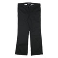DICKIES Womens Black Regular Fit Straight Leg Trousers W36 L31 Zip Cotton Blend