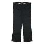 DICKIES Womens Black Regular Fit Straight Leg Trousers W36 L31 Zip Cotton Blend