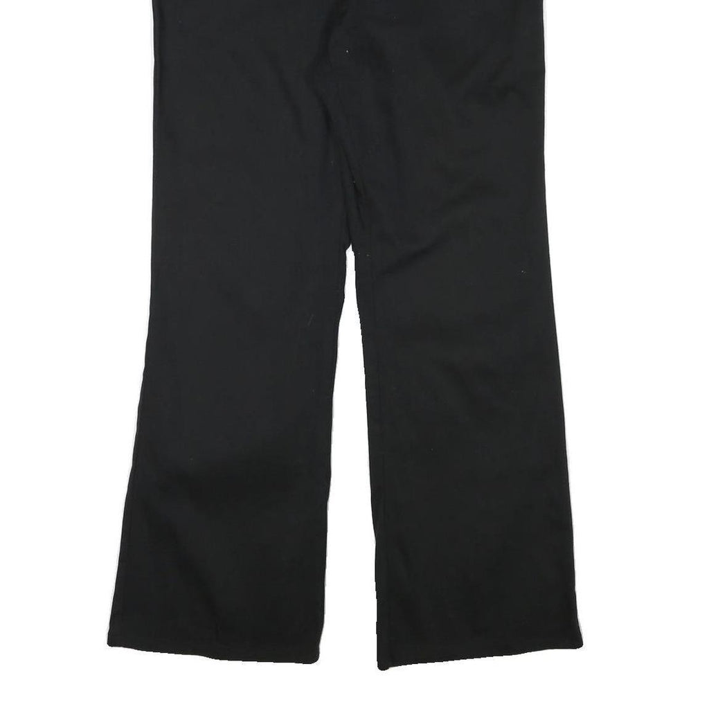 DICKIES Womens Black Regular Fit Straight Leg Trousers W36 L31 Zip Cotton Blend