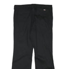 DICKIES Womens Black Regular Fit Straight Leg Trousers W36 L31 Zip Cotton Blend