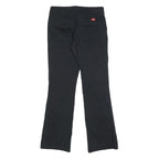 DICKIES Womens Cotton Blend Black Slim Trousers W30 L30 Casual Zip Closure