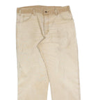 CARHARTT Mens Relaxed Beige Cotton Blend Trousers W34 L32 Workwear Utility
