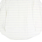 RALPH LAUREN Mens White & Blue Stripe Shirt XL Button Down Collar Cotton