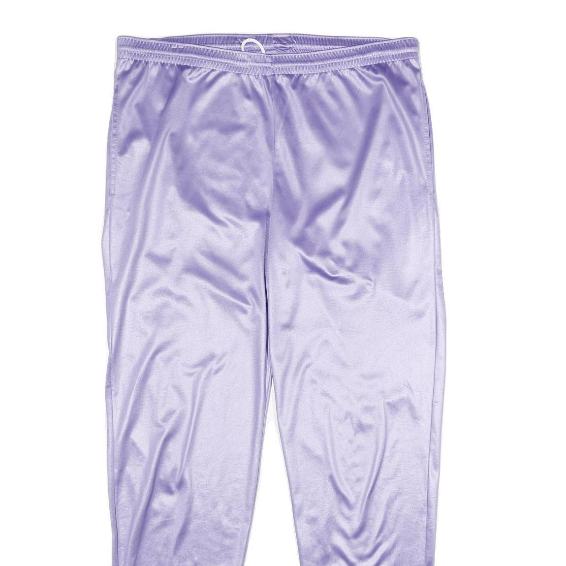 Womens Purple Joggers Slim Fit Tapered Leg M W34 L32 Drawstring Waist Pockets