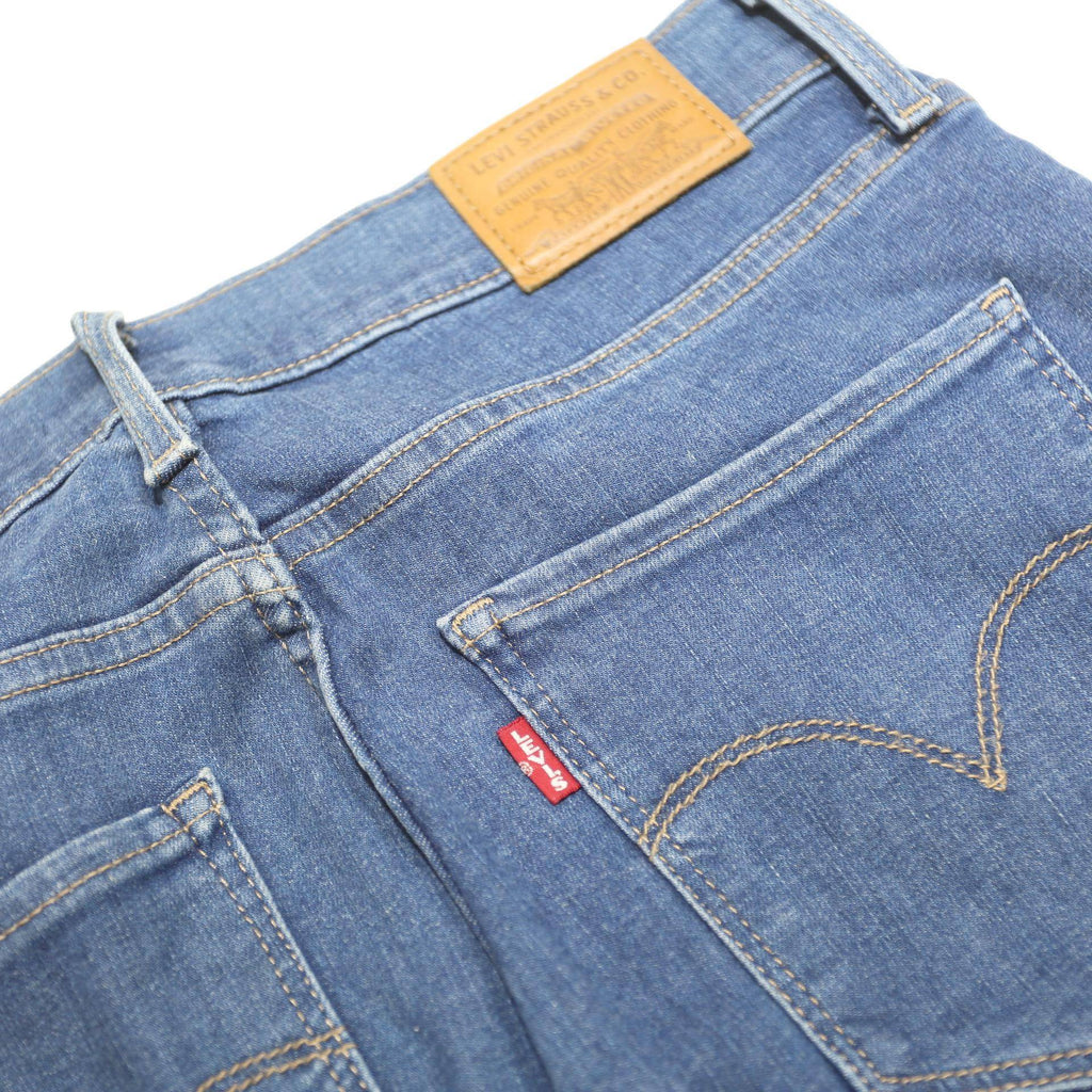 LEVI'S 720 Big E Womens Jeans Blue Slim Skinny Denim Rinse W28 L30 Stretch