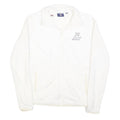 CHAMPION Womens White Zip Jacket M Polyester Plain Casual Comfort Soft Fleece