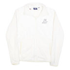 CHAMPION Womens White Zip Jacket M Polyester Plain Casual Comfort Soft Fleece