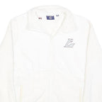 CHAMPION Womens White Zip Jacket M Polyester Plain Casual Comfort Soft Fleece
